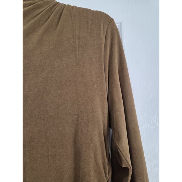 OGL Soft Flattering Turtleneck Mossy Brown Cabincore Brami Maxi Dress NWT, Sz XL - Picture 11 of 15